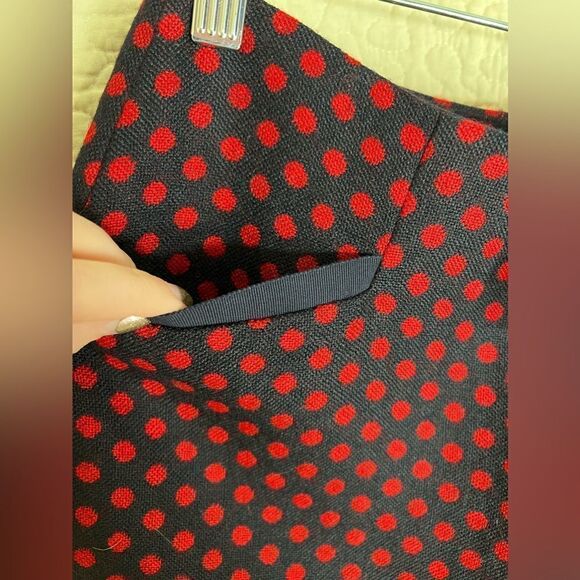 NWT Talbots Navy and Red Polka Dot Skirt - Picture 3 of 5